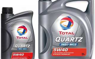 Масло моторное Total Quartz Ineo MC3 5W40 для надежной работы двигателя