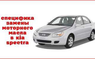 Замена моторного масла киа спектра: советы и рекомендации