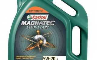 Моторное масло Castrol Magnatec Stop Start 5W20 для надежной защиты двигателя