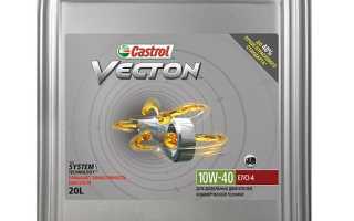 Моторное масло Vecton от компании Castrol для надежной работы двигателя