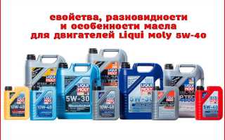Спецификации моторного масла Ликви Моли для автомобилей