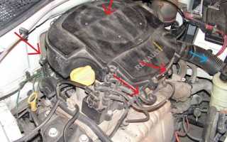 Регулировка зазоров в приводе клапанов Renault Logan 2004-2009 Бензин