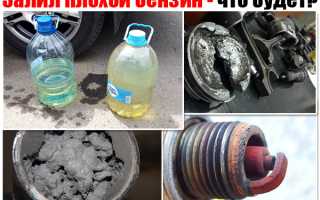 Плохой бензин, симптомы работы двигателя, возможные поломки двигателя и их последствия