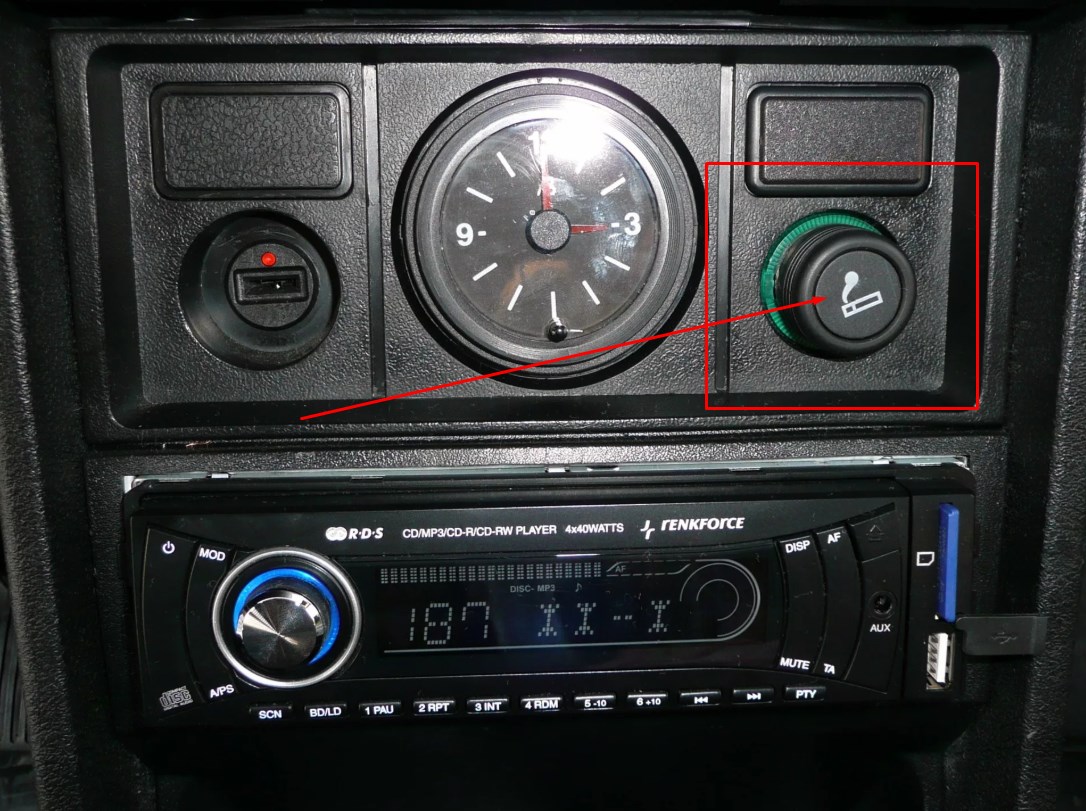 Прикуриватель в ВАЗ 2107