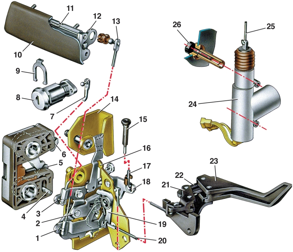 Схема замка ВАЗ 2110