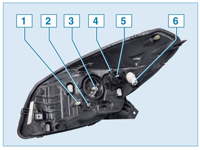Схема фары в Сандеро